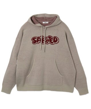 WEGO 【ユニセックス着用ITEM】ジャガードグラフィックパーカー ホワイト