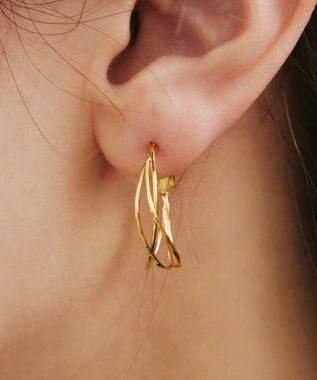 Tiaclasse 【金属アレルギー対応】　ワイヤーフープピアス ゴールド