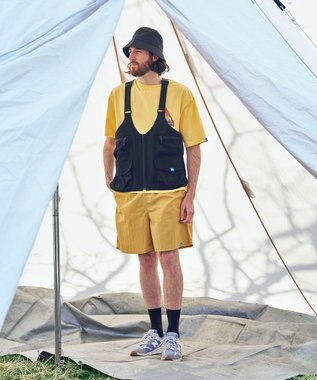 SHARE PARK MENS 【UNISEX】UVカット アートコラボTシャツ〈CAMP〉 イエロー