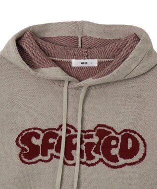 WEGO 【ユニセックス着用ITEM】ジャガードグラフィックパーカー ホワイト