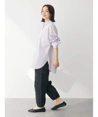 Green Parks イージーケア　ドビーストライプシャツ Sax