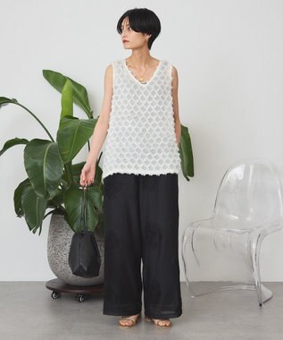 AMERICAN HOLIC Ｖネックシャギーベスト Ivory