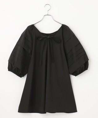 #Newans 【ANSWER for ほど甘トレンド】タックスリーブブラウス ブラック系