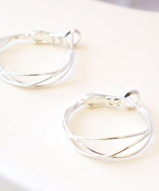 Tiaclasse 【金属アレルギー対応】　ワイヤーフープピアス シルバー