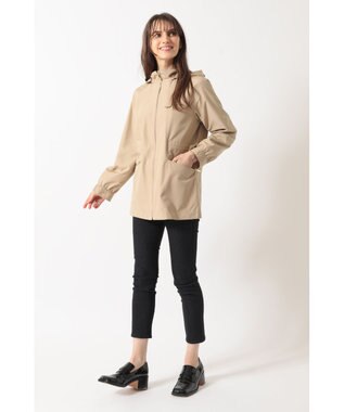 DAKS フーデッドライトタフタブルゾン ベージュ