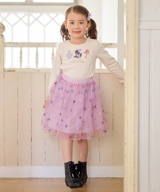 ANY KIDS マジカルキャット長袖Tシャツ エクリュ