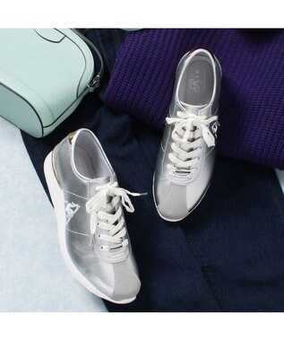 Riz raffinee <Riz raffinee>【le coq sportif×Riz raffinee】厚底スニーカー シルバー