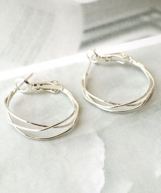 Tiaclasse 【金属アレルギー対応】　ワイヤーフープピアス シルバー