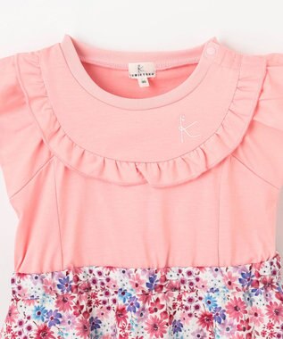 組曲 KIDS 【90-100㎝】サマーフラワー ワンピース ピンク