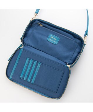 UNBILLION ペルケ perche / 縦横2wayウォレットショルダー ブルードット