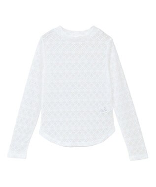 earth music&ecology フラワーレースプルオーバー White