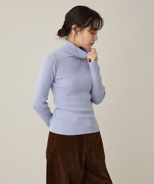 CRAFT STANDARD BOUTIQUE リブタートルニットプルオーバー Light Blue