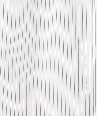 J.PRESS LADIES 【洗える】 コンパクトコットン ストライプ バンドカラー ブラウス ホワイト系1
