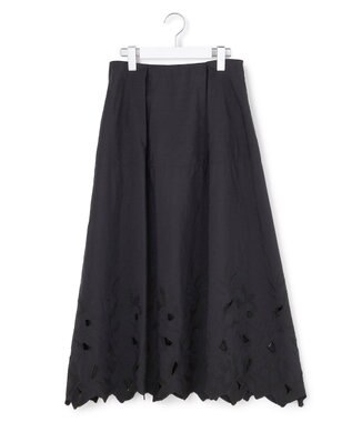 23区 【R(アール)】クラフトカットレース フレアスカート ブラック系