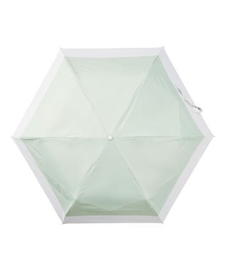MOONBAT 【遮光100％/晴雨兼用】kowaza コワザ ライトウェイトカーボン ボーダー 折りたたみ傘 簡単に畳める傘 コンパクト 50cm ライトグリーン