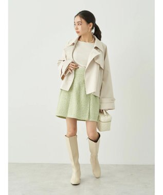 earth music&ecology ショートトレンチコート Ecru