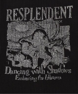 WEGO グラフィックダメージニットプルオーバー ダークグレー