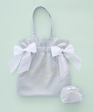 Maison de FLEUR 《セット商品》ダブルリボンギャザートート・ポーチ