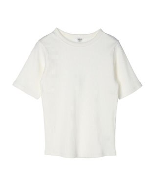AMERICAN HOLIC 抗菌防臭針抜きテレコカットプルオーバー Off White