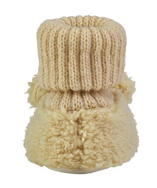 MIKI HOUSE HOT BISCUITS もこくま顔ドン ボアブーティ ベージュ