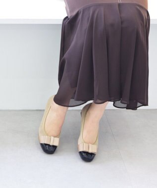 Bridget Birkin ＜3E＞【Bridget Birkin walk】リボンウォーキングパンプス ベージュコンビ