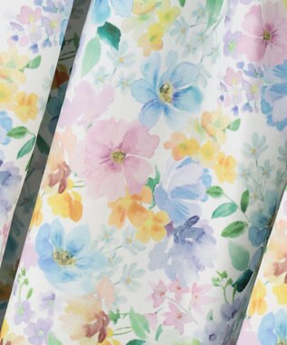 ANY KIDS オンオフショルダー ガーリー ワンピース ホワイト系花柄