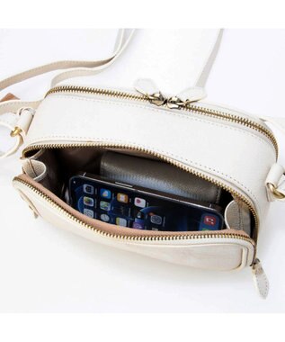 UNBILLION アトランタ ATLANTA / 牛革BOX型ウォレットショルダー アイボリー