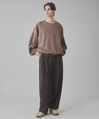 WEGO 【ユニセックス着用ITEM】バルーンクロップドプルオーバー ブラウン