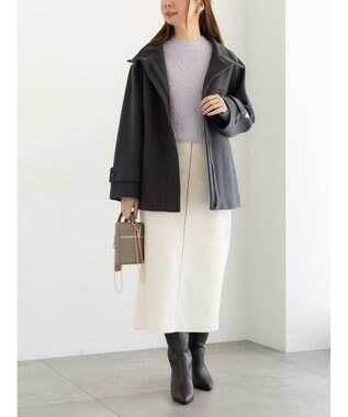 Te chichi メルトンジャージーナロースカート オフホワイト