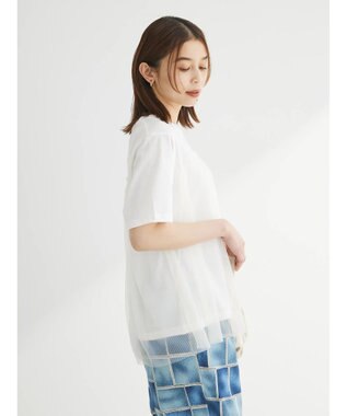 Green Parks プリーツチュールドッキングプルオーバー Off White