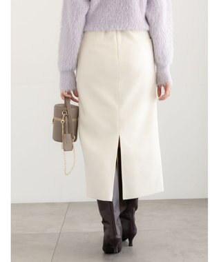 Te chichi メルトンジャージーナロースカート オフホワイト