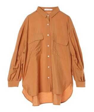 AMERICAN HOLIC 接触冷感Ｗポケット袖タックシャツチュニック Orange