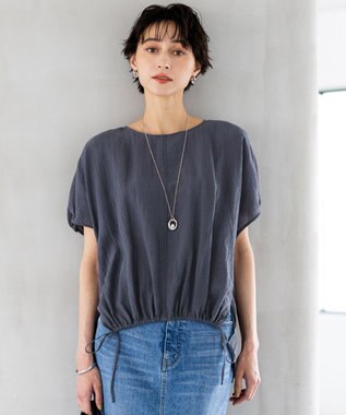 【SLOW/一部店舗限定】ナチュラルピケワッシャー ブラウス