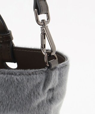 自由区 【SHIHOさん着用】ハラコライクミニ バッグ グレー