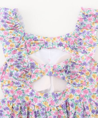 ANY KIDS 小花柄 セパレート水着 エクリュ