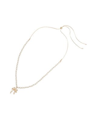 Maison de FLEUR カーリーリボンスライドネックレス Gold
