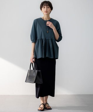 23区 S 【WEB&一部店舗限定/洗える】レーヨンポリエステルストレッチ タイト スカート ブラック系