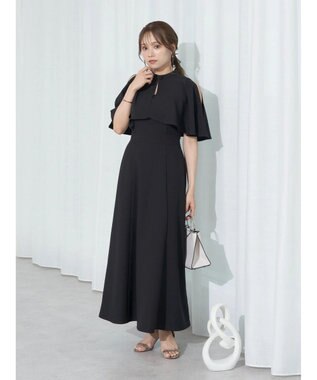 earth music&ecology ＳＥＴ２点ケープ＋キャミワンピース Black