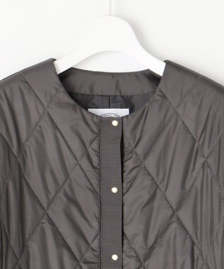 J.PRESS LADIES S 【洗える】高密度タフタ キルティング ロング コート グレー系