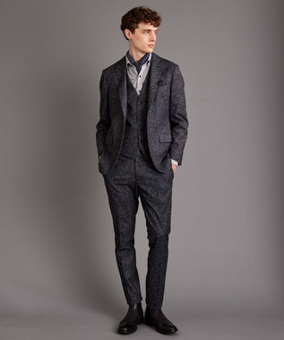 JOSEPH ABBOUD 【ストレッチ】フランネルジャージ ベスト グレー系7