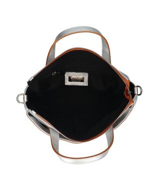 INTER-CHAUSSURES 【RIPANI】シャインシルバーレザー2WAYバッグ シルバー