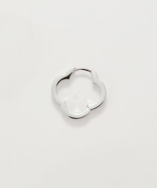 Phoebe 【金属アレルギー対応】フラワーワンタッチフープピアス　シルバー/サージカルステンレス（片耳） シルバー