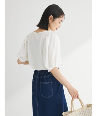 Green Parks 袖ボリュームカノコプルオーバー Off White