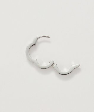 Phoebe 【金属アレルギー対応】フラワーワンタッチフープピアス　シルバー/サージカルステンレス（片耳） シルバー