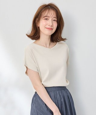 ANY L ハーフスリーブニット オイスター