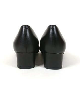 Dominic3 晴雨兼用 スクエアトゥ レザーパンプス ブラック