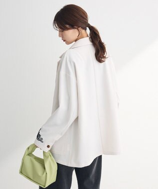 Green Parks ・ＥＬＥＮＣＡＲＥ　ＤＵＥ　袖コード刺繍ジャケッ Ivory