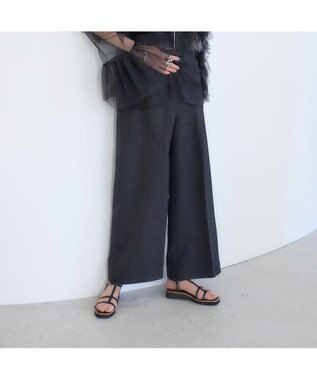 MODE ET JACOMO <carino>厚底Tストラップサンダル ブラック