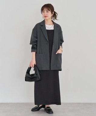 Green Parks ・ＥＬＥＮＣＡＲＥ　ＤＵＥ　袖コード刺繍ジャケッ Charcoal Gray