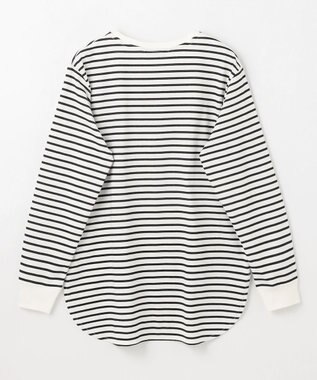 ANY テールＴシャツ オフ×ブラックボーダー